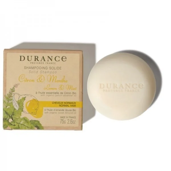 Durance shampoing-solide-cheveux-normaux-citron-menthe